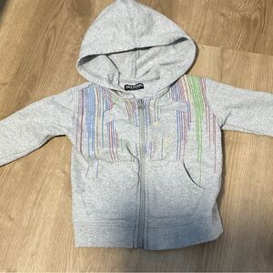 True Religion Kids Gray Hoodie with Multicolor Accents